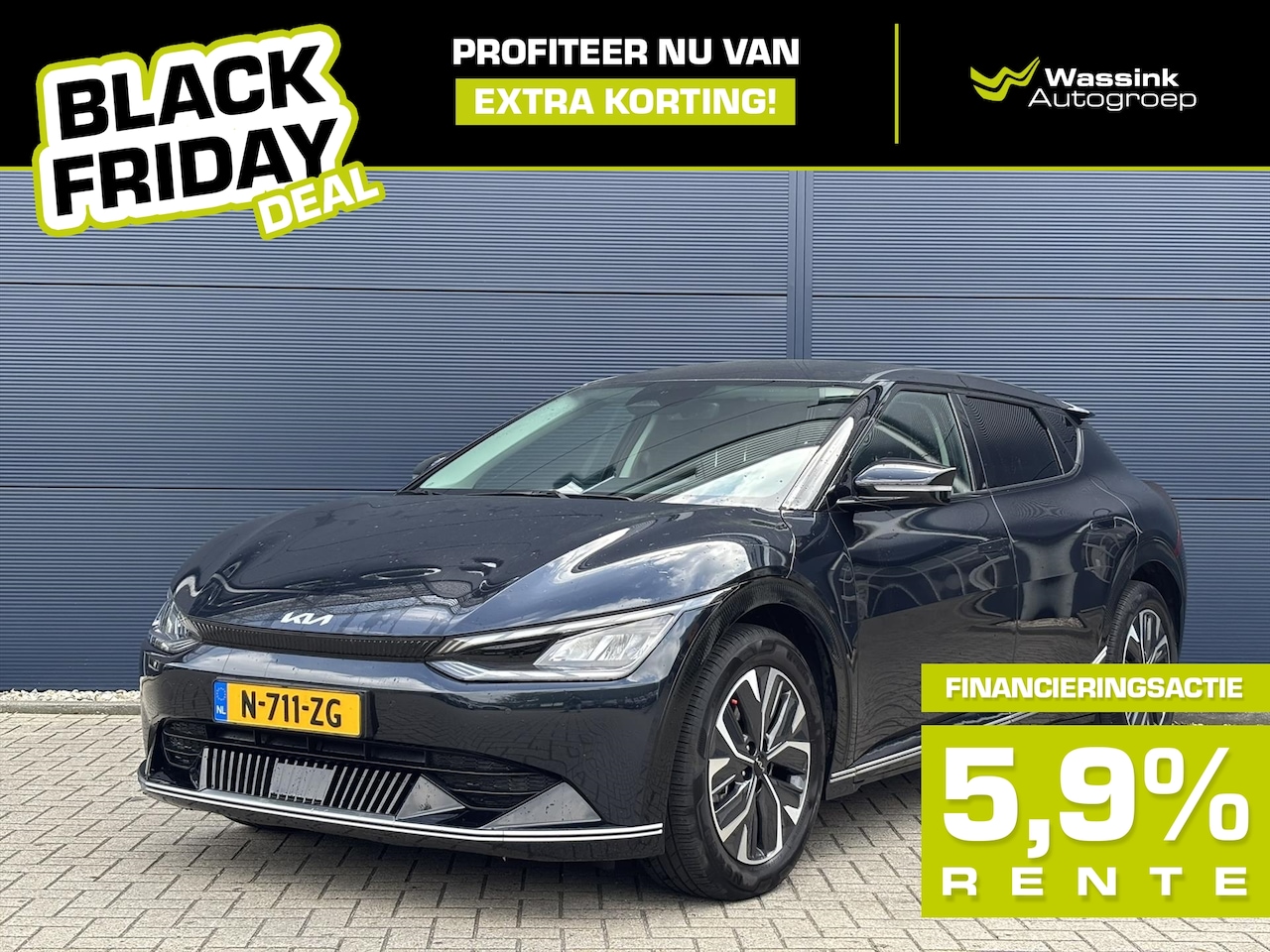 Kia EV6 - 77,4kWh 229pk RWD Plus | BLACK FRIDAY DEAL | 100% SOH | Navigatie | Meridian | Lage kilome - AutoWereld.nl