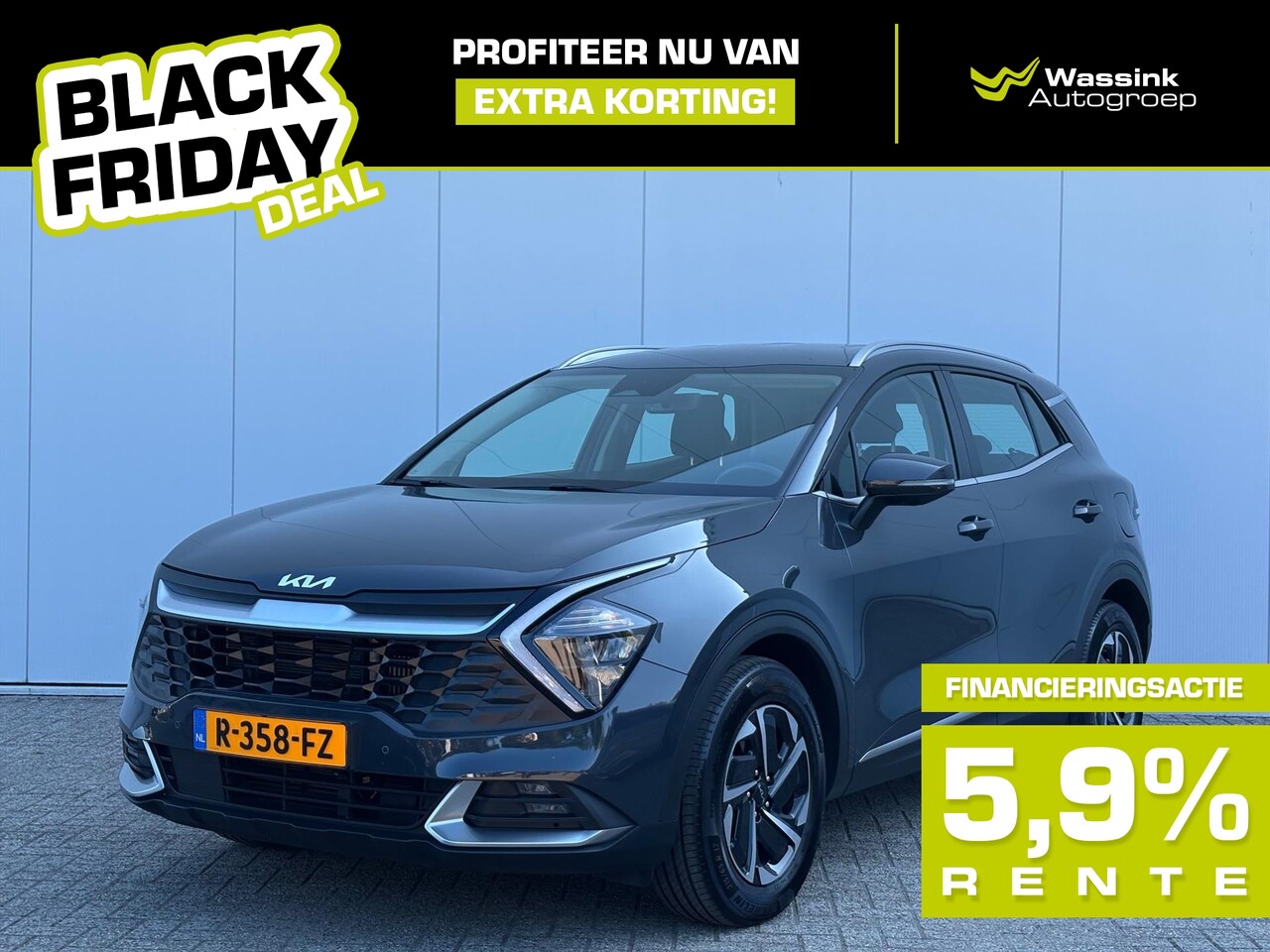 Kia Sportage - BLACK FRIDAY DEAL | 1.6 T-GDi 230pk Hybrid AT6 DynamicLine | Camera | Navi | Carplay | Lan - AutoWereld.nl