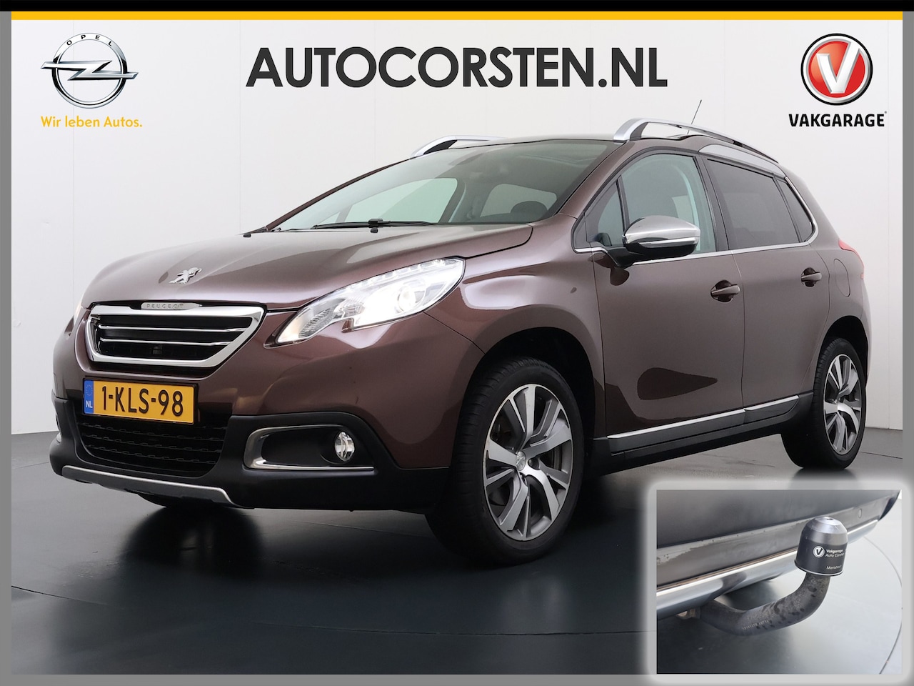 Peugeot 2008 - 1.6 120pk Pano-dak Féline Navi Leer/Alcantara Trekhaak Peugeot-Connect-Nav 17"lm WiFi-vb E - AutoWereld.nl