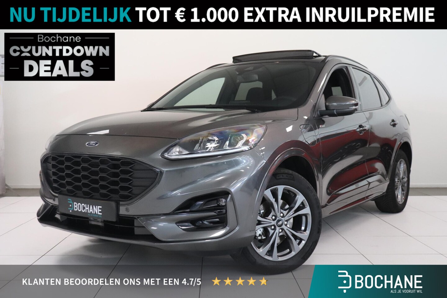 Ford Kuga - 2.5 PHEV ST-Line | Schuif kanteldak | Camera | Trekhaak | Stoelverwarming | Navigatie | Ap - AutoWereld.nl