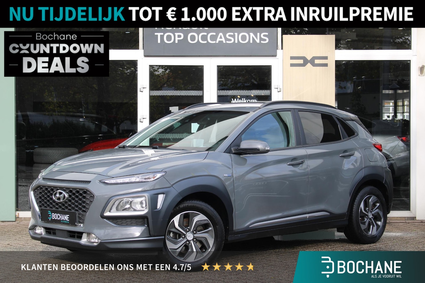 Hyundai Kona - 1.6 GDI HEV Fashion Head up display | Automaat | Trekhaak met 1300 kg Trekgewicht | Naviga - AutoWereld.nl