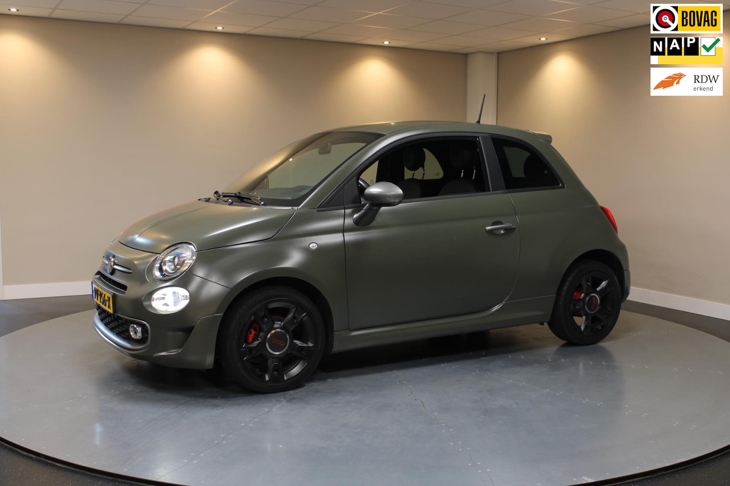 Fiat 500 - 0.9 TwinAir Turbo Sport *68.000Km!* Mat groen|Cruise|500s|NAP - AutoWereld.nl