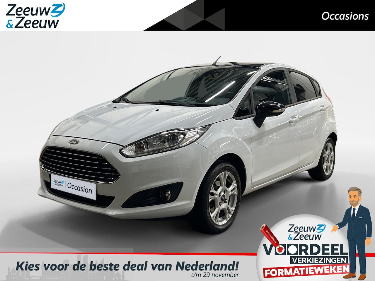 Ford Fiesta - 1.0 White Edition 65pk | Dealer onderhouden | Lichtmetalen velgen | Navigatie - AutoWereld.nl