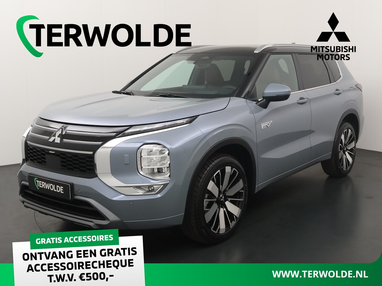 Mitsubishi Outlander - 2.4 PHEV Instyle+ | €6.000 korting + €500 accessoire korting | Bruin leder interieur + zwa - AutoWereld.nl