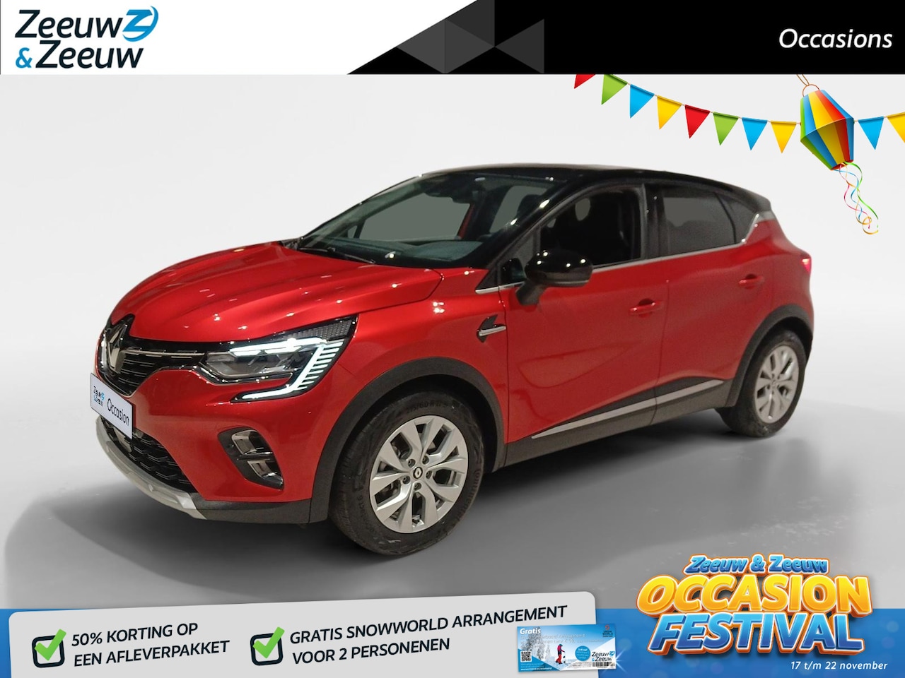 Renault Captur - 1.6 E-Tech Hybrid 145 Intens *Automaat*Navi Apple/Android+Camera*Climate*Parc Assist*LM.Ve - AutoWereld.nl