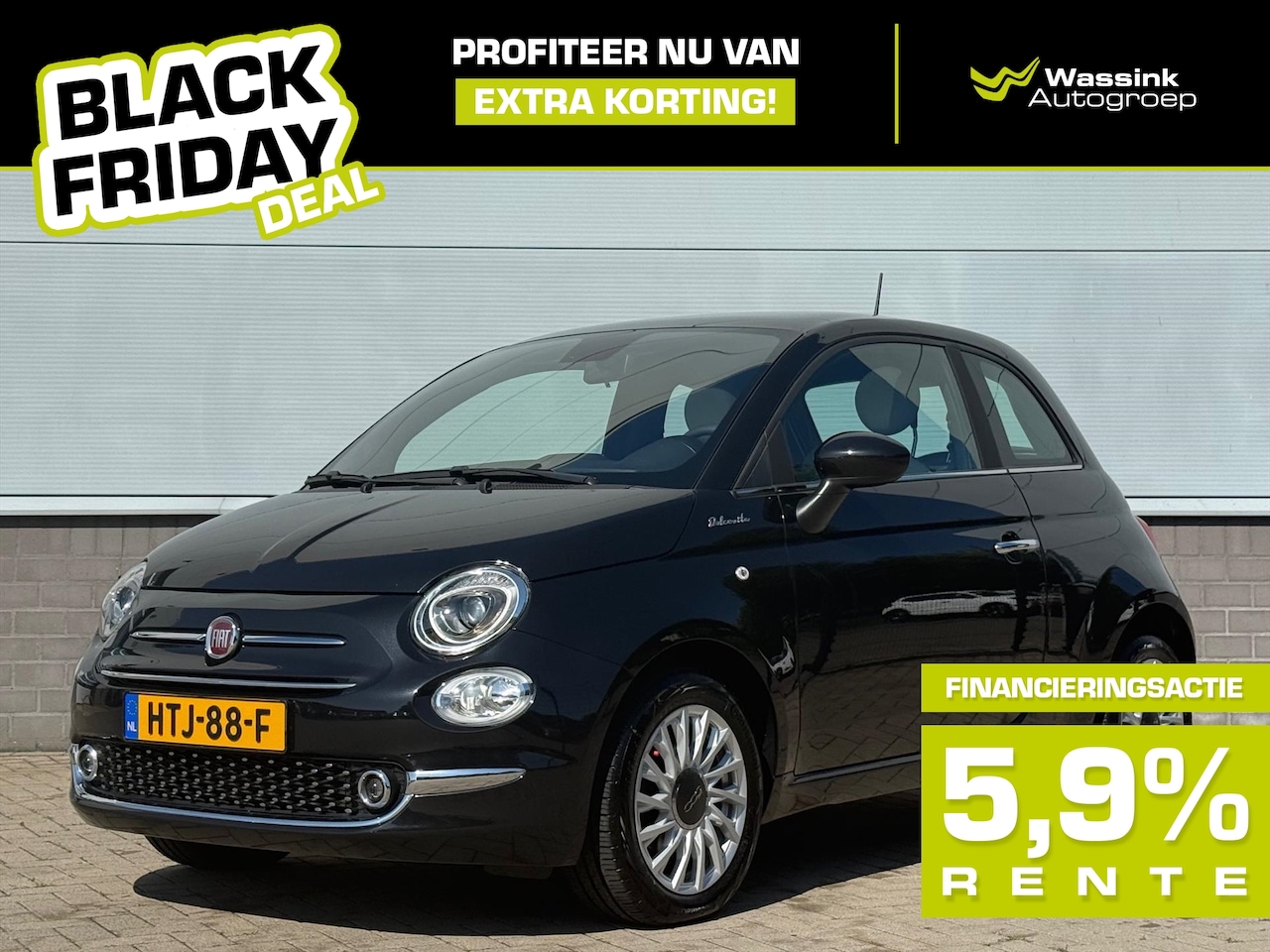 Fiat 500 - BLACK FRIDAY DEAL | 1.0 70pk Hybrid Dolcevita | Apple Carplay/Android Auto | Climate contr - AutoWereld.nl