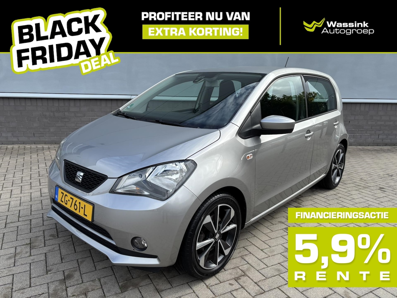 SEAT Mii - BLACK FRIDAY DEAL | 1.0 Style Intense | Airco | Lichtmetalen velgen | Parkeersensoren | Cr - AutoWereld.nl
