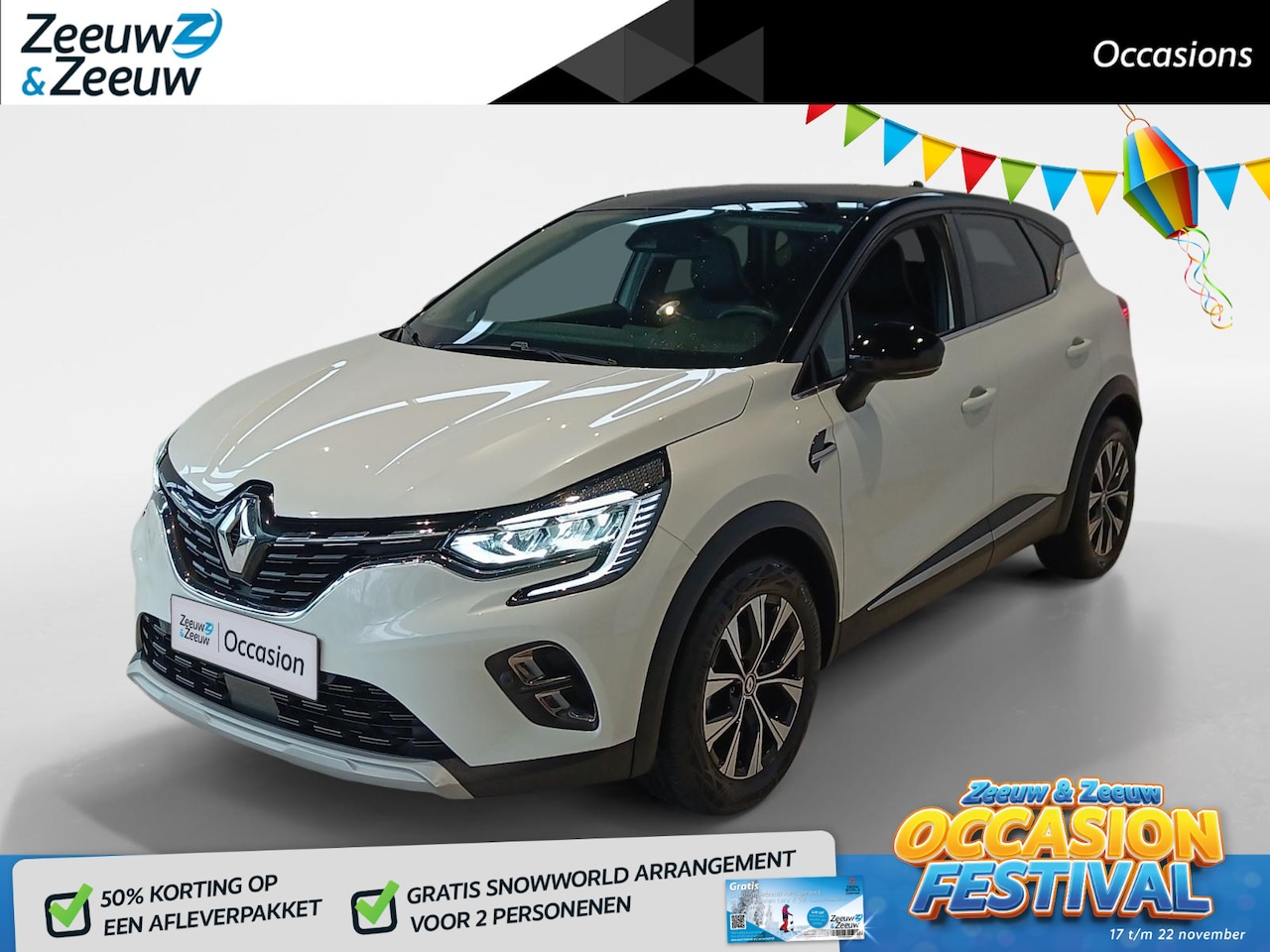 Renault Captur - 1.3 mild hybrid 160 techno *Automaat*Navi+Camera*Climate Control*Keyless Entry*LED Verlich - AutoWereld.nl