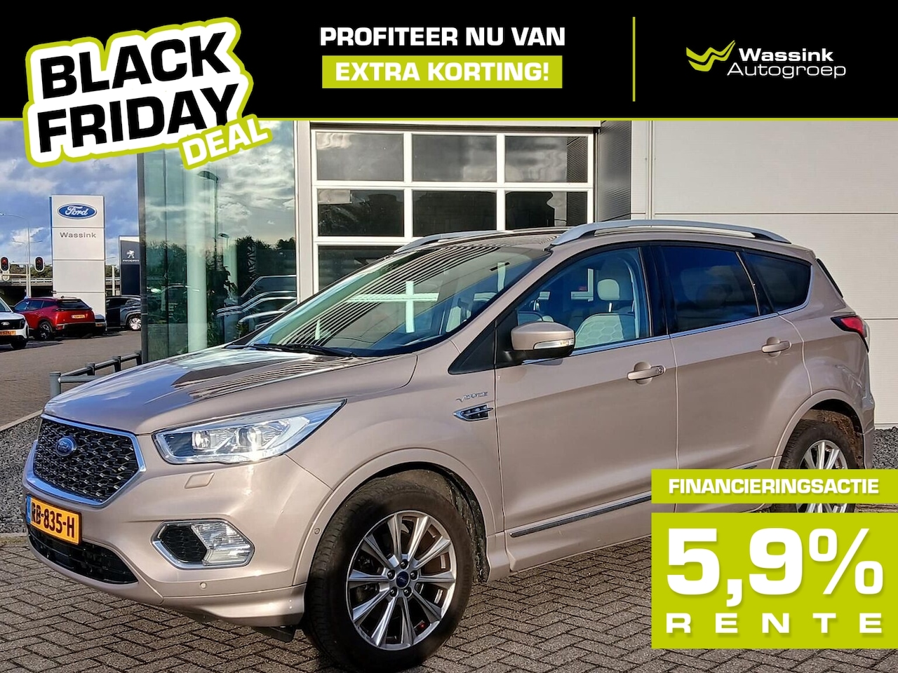 Ford Kuga - 1.5 EcoBoost 182PK 4WD AUTOMAAT Vignale BLACK FRIDAY DEAL | Trekhaak | Lederen bekleding | - AutoWereld.nl