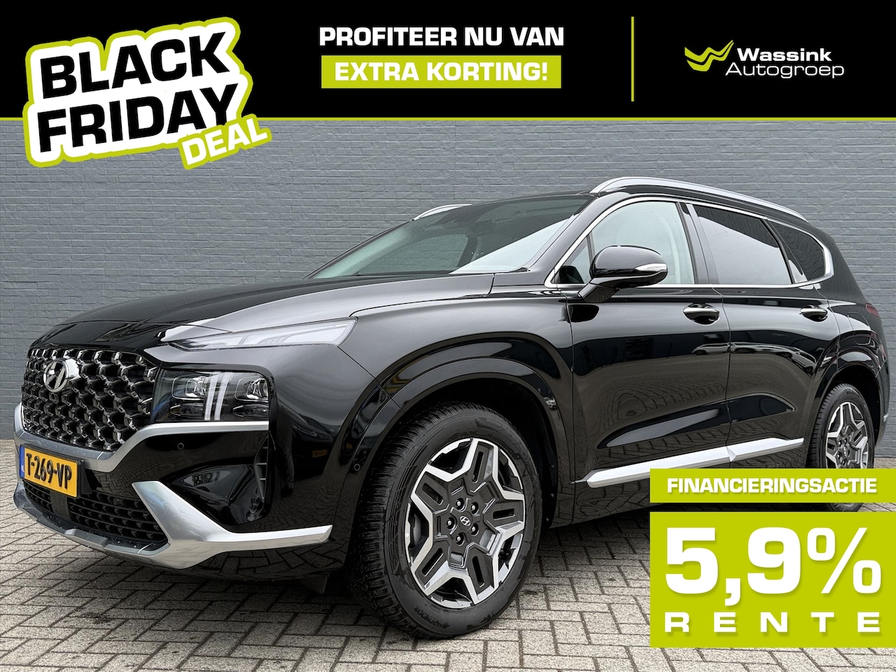Hyundai Santa Fe - BLACK FRIDAY DEAL |1.6 T-GDi HEV 230pk Aut. Premium Plus Sky | Schuif-Kanteldak | Full opt - AutoWereld.nl