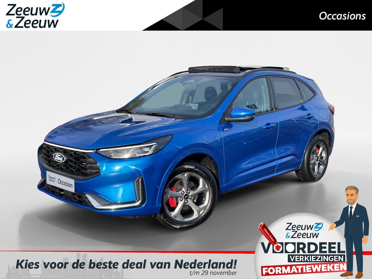 Ford Kuga - 2.5 PHEV ST-Line X | El. Trekhaak | Panoramadak | Winter Pack | Adaptieve Cruise Control | - AutoWereld.nl