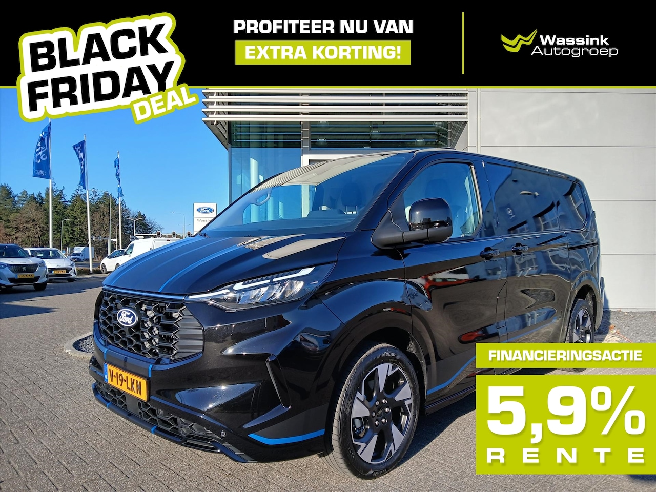 Ford Transit Custom - GB 2.0 EcoBlue SPORT 170pk L1H1 300 AUTOMAAT BLACK FRIDAY DEAL | Adaptive cruise control | - AutoWereld.nl