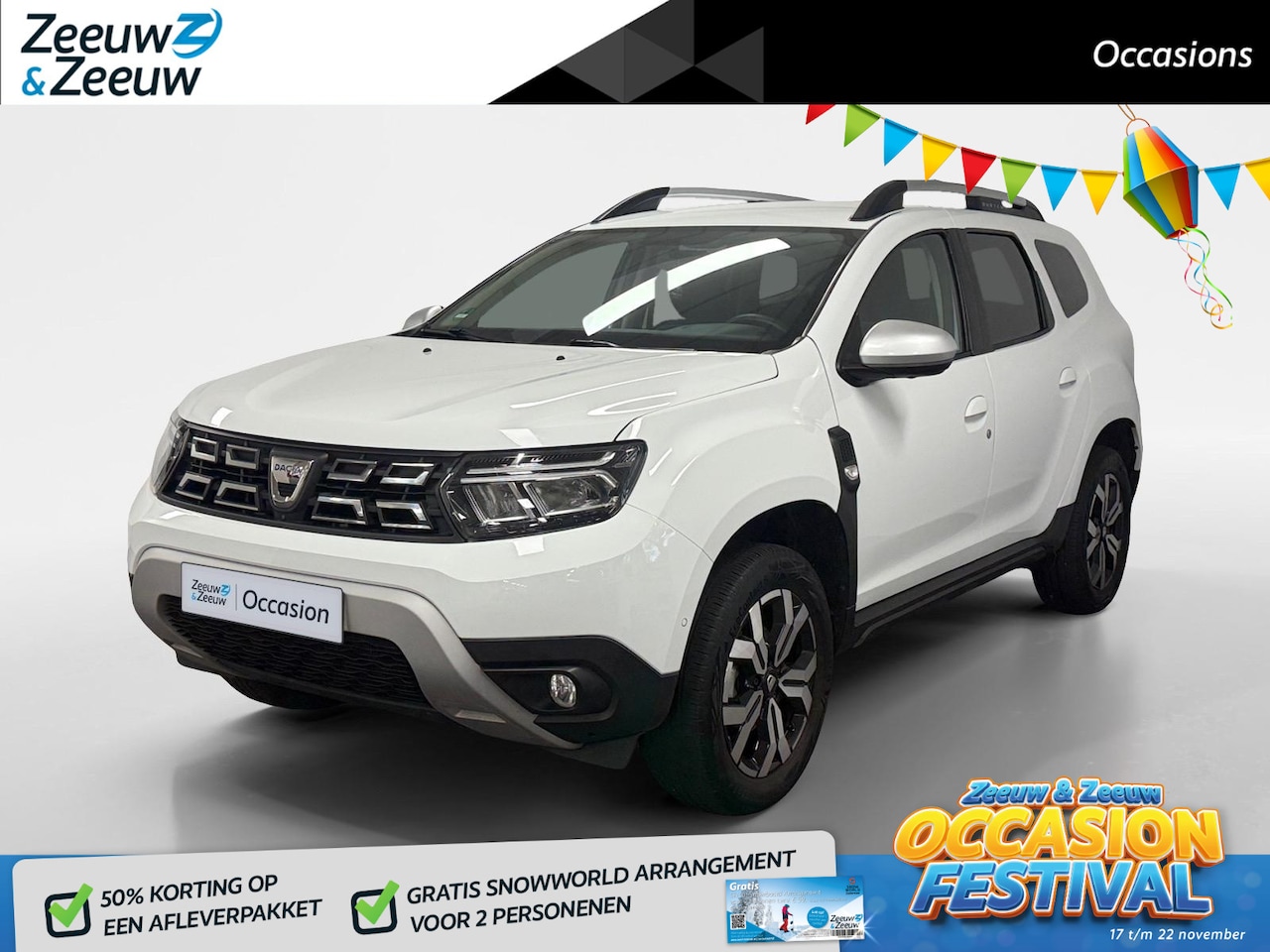 Dacia Duster - 1.0 TCe Bi-Fuel Prestige NAVI AIRCO CAMERA HOGE INSTAP LM VELGEN TREKHAAK APPLE CARPLAY AN - AutoWereld.nl