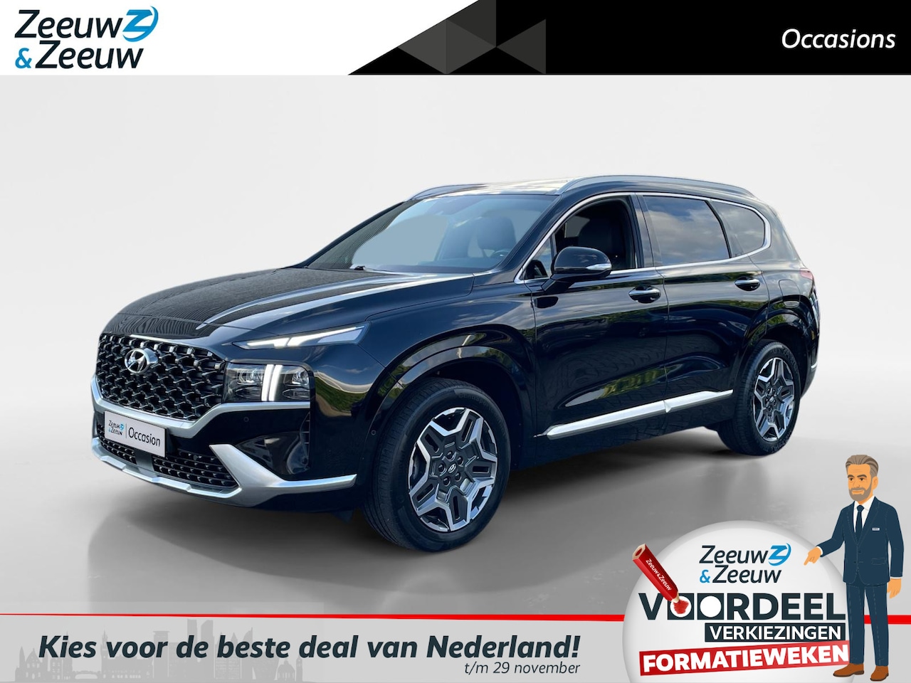 Hyundai Santa Fe - 1.6 T-GDI PHEV Premium Sky | Perfecte staat! | Full options! | Schuif- kanteldak | Leder - AutoWereld.nl
