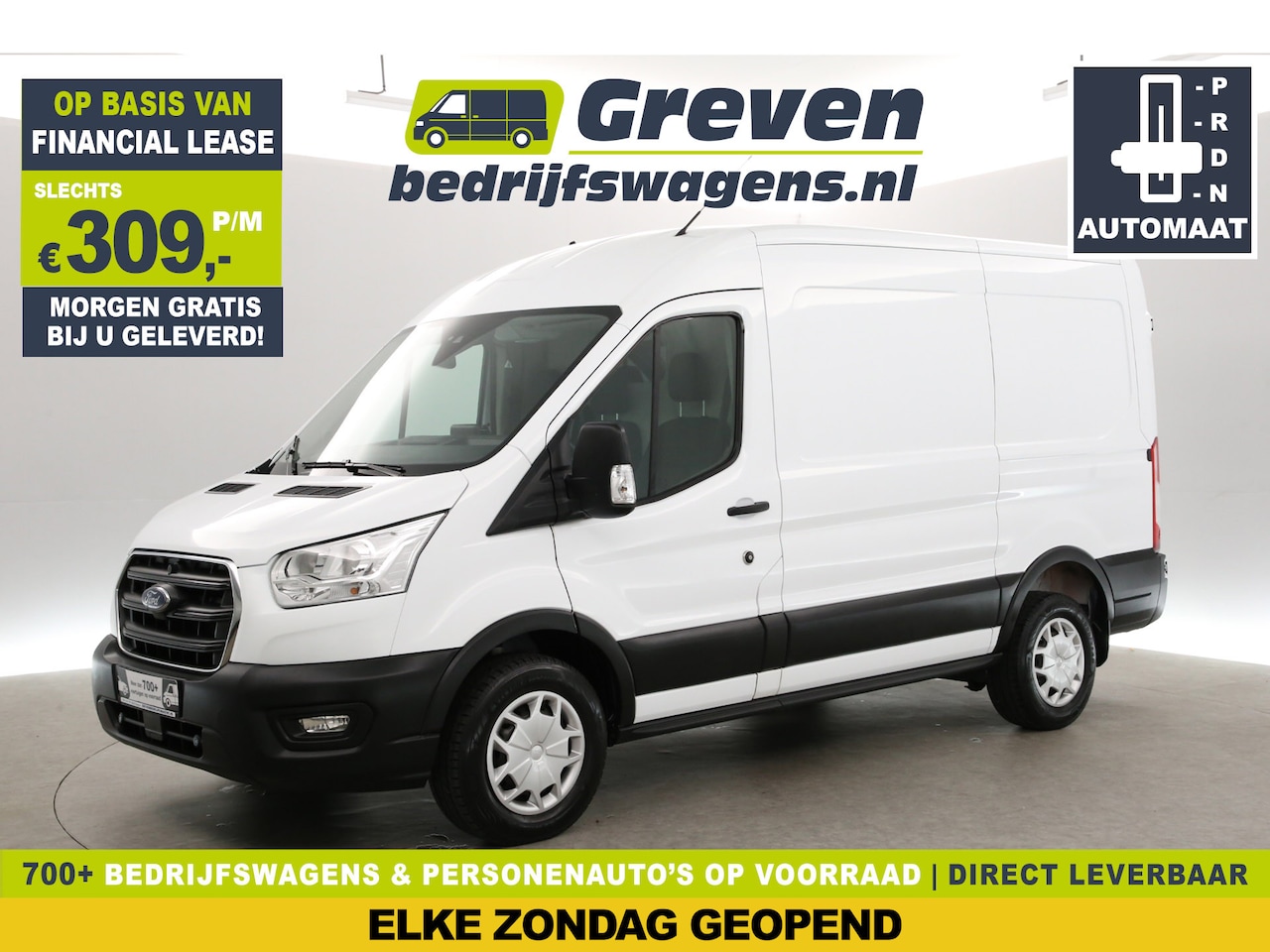 Ford Transit - 2.0 EcoBlue L2H2 | Automaat | Airco | Cruise | Camera | 3-Zits | Trekh. | Stoelverw. | Car - AutoWereld.nl
