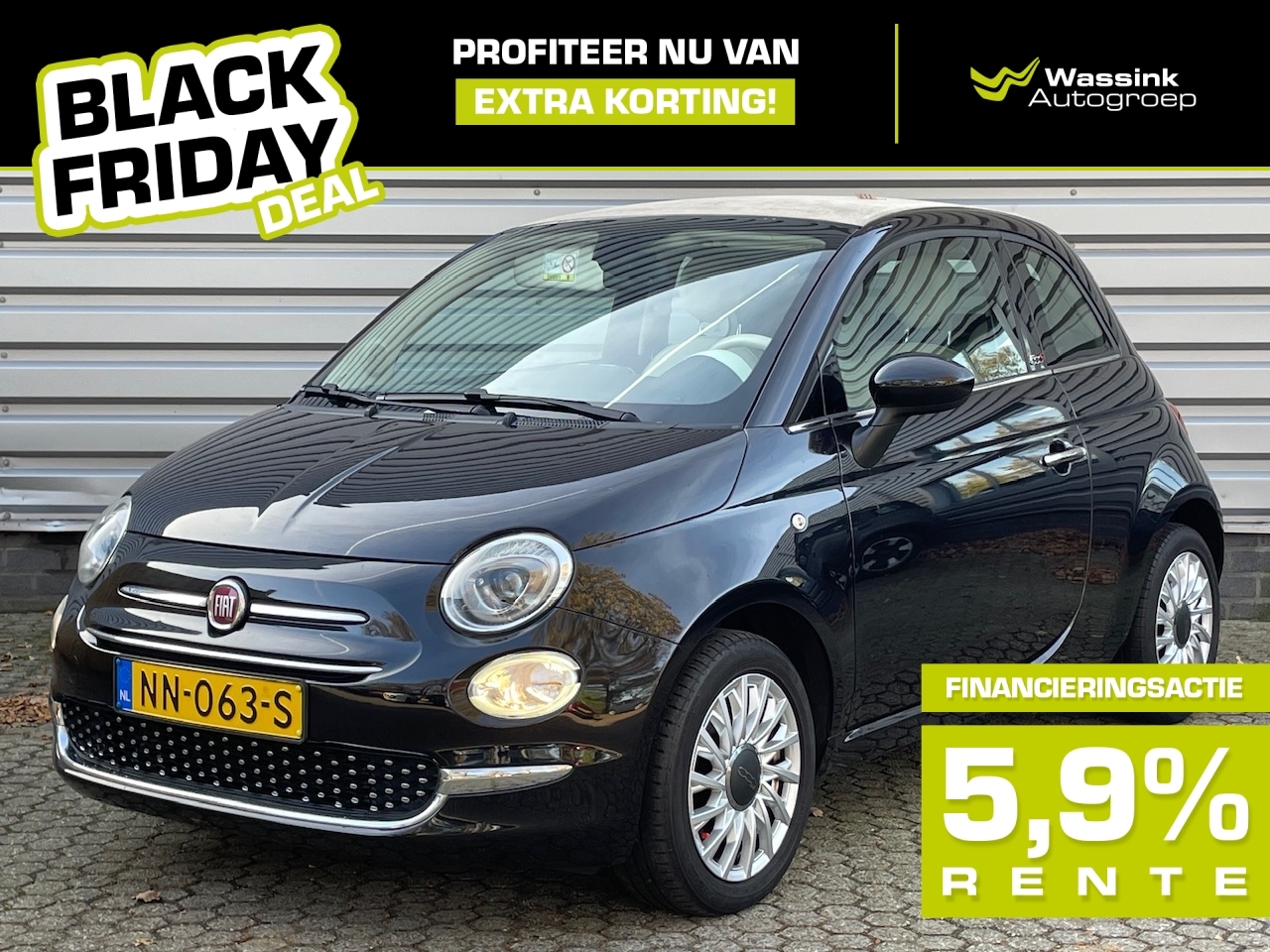 Fiat 500 C - BLACK FRIDAY DEAL I TwinAir Turbo 80pk Lounge I Cruise I DAB I Navigatie I - AutoWereld.nl