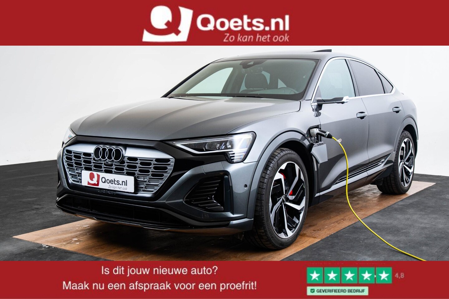Audi Q8 Sportback e-tron - 55 quattro Edition 115 kWh S-line interieur - Panoramadak - Sportstoelen - Stoelverwarming - AutoWereld.nl