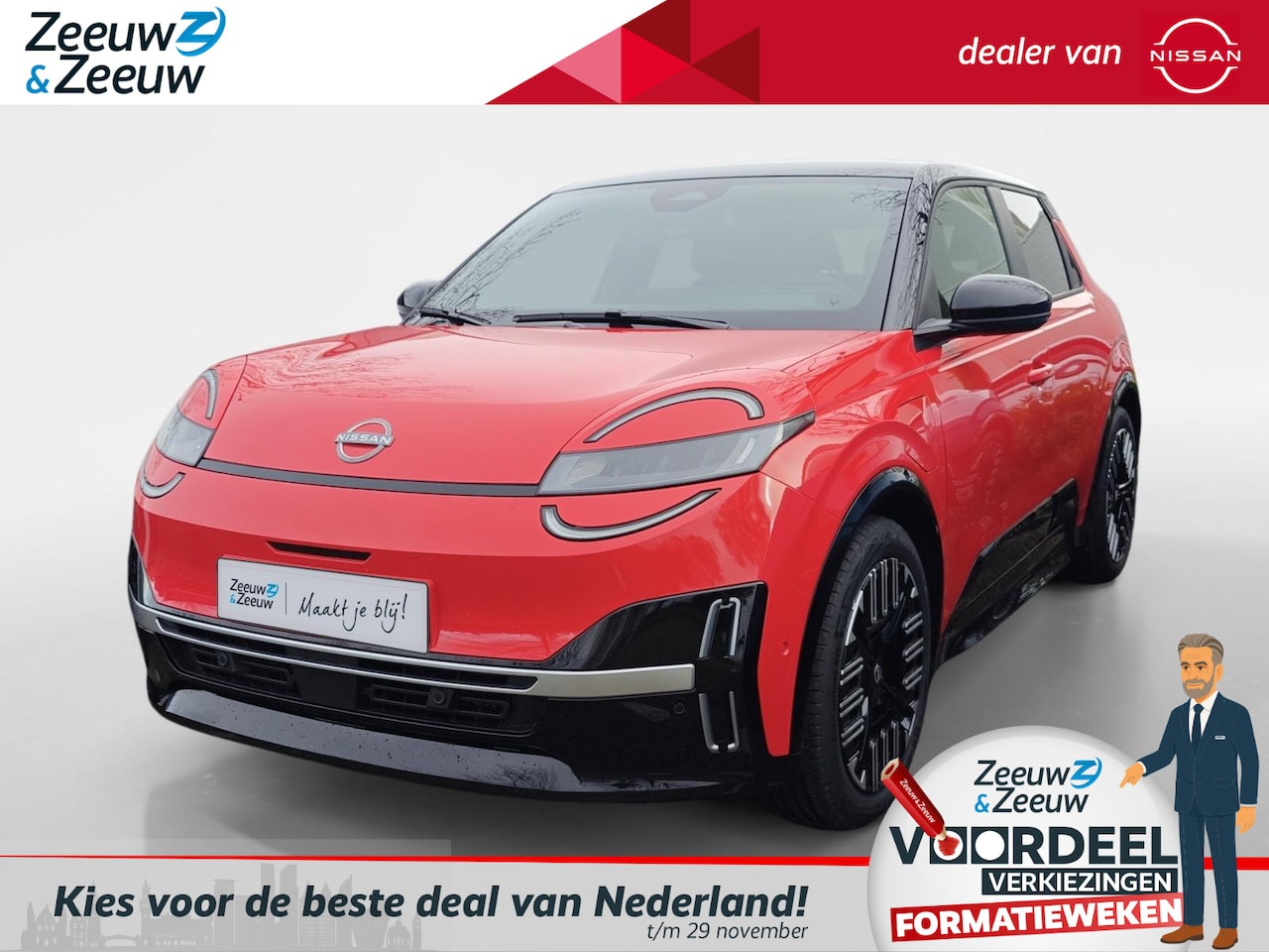 Nissan Micra - Advance 52 kWh Launch edition NU OP VOORRAAD!!! €1500,- INRUILPREMIE | TWO-TONE | DIVERSE - AutoWereld.nl