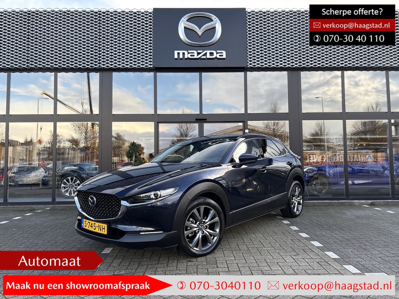 Mazda CX-30 - 2.0 e-SkyActiv-X M Hybrid Luxury 1e Eigenaar / Dealer Onderhouden / Leder+Bose Audio - AutoWereld.nl