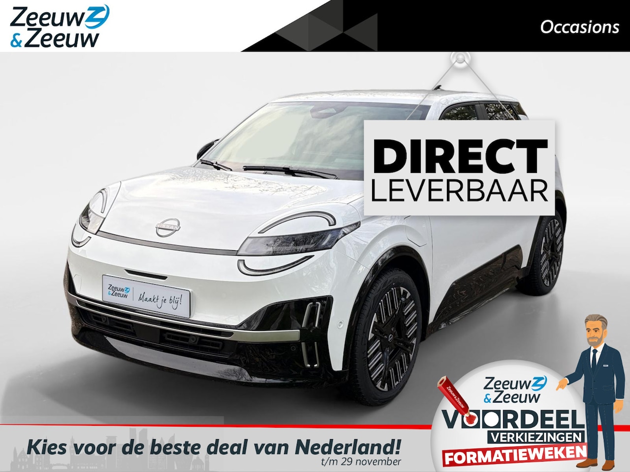 Nissan Micra - ADVANCE 52 kWh Demo direct beschikbaar ,  Apple Carplay/Android Auto , stoel en stuurverwa - AutoWereld.nl