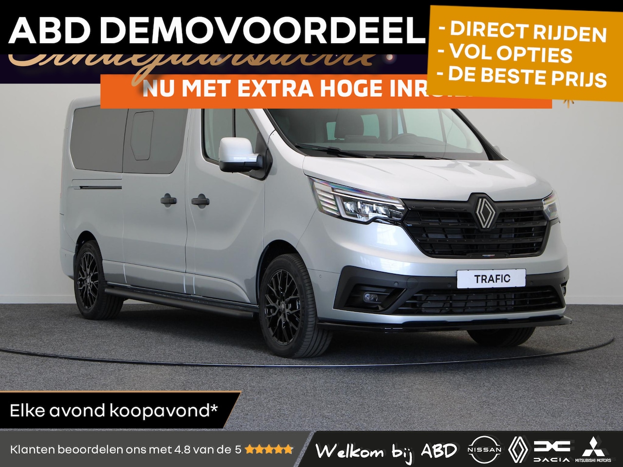 Renault Trafic - 2.0 dCi EDC 170pk T29 L2H1 Extra DC | Dubbel cabine | Anniversary+ | Lederen bekleding | F - AutoWereld.nl