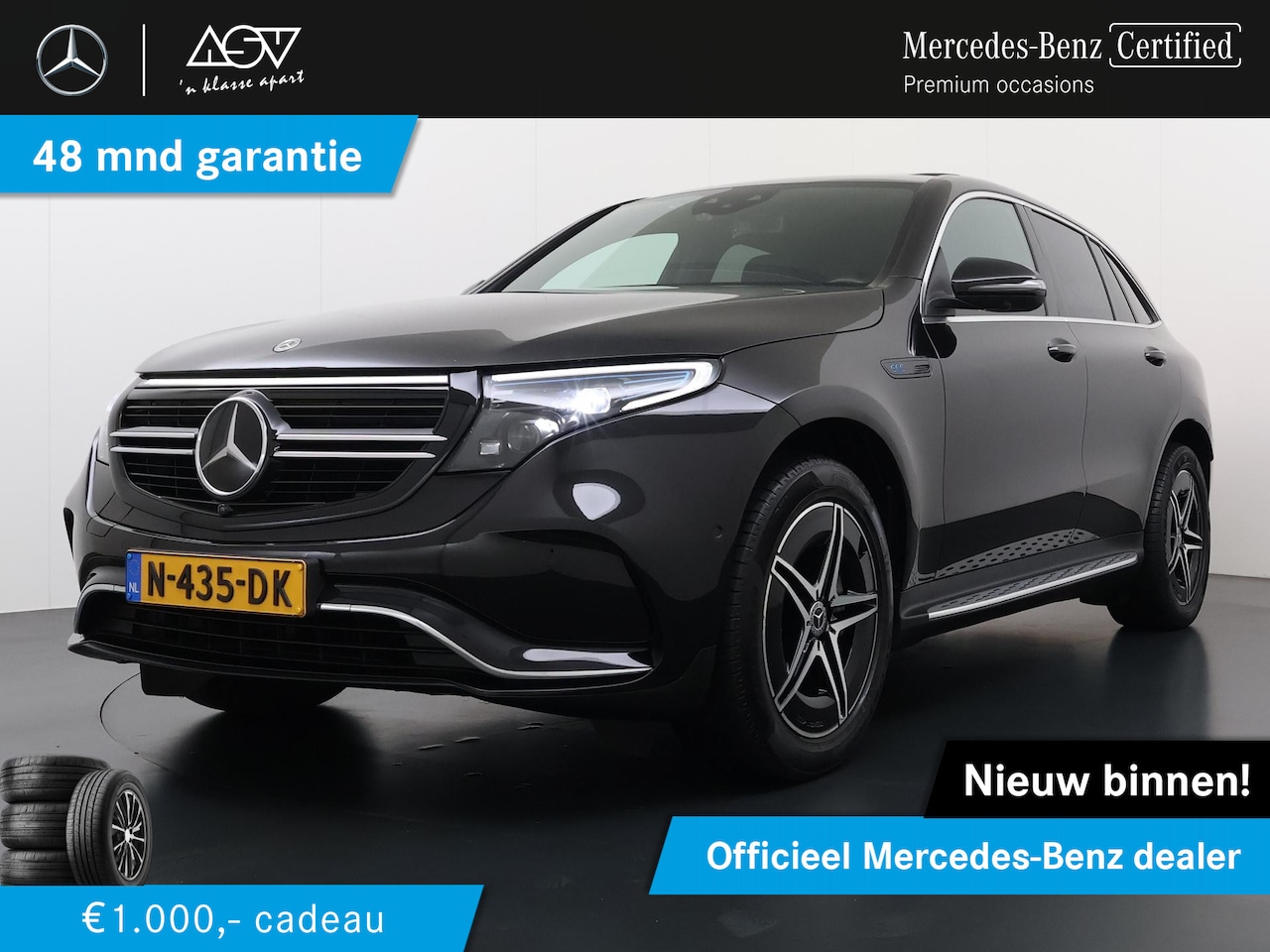 Mercedes-Benz EQC - 400 4MATIC Premium Plus 80 kWh | Schuif - Kanteldak | Distronic Cruise Control | Treeplank - AutoWereld.nl