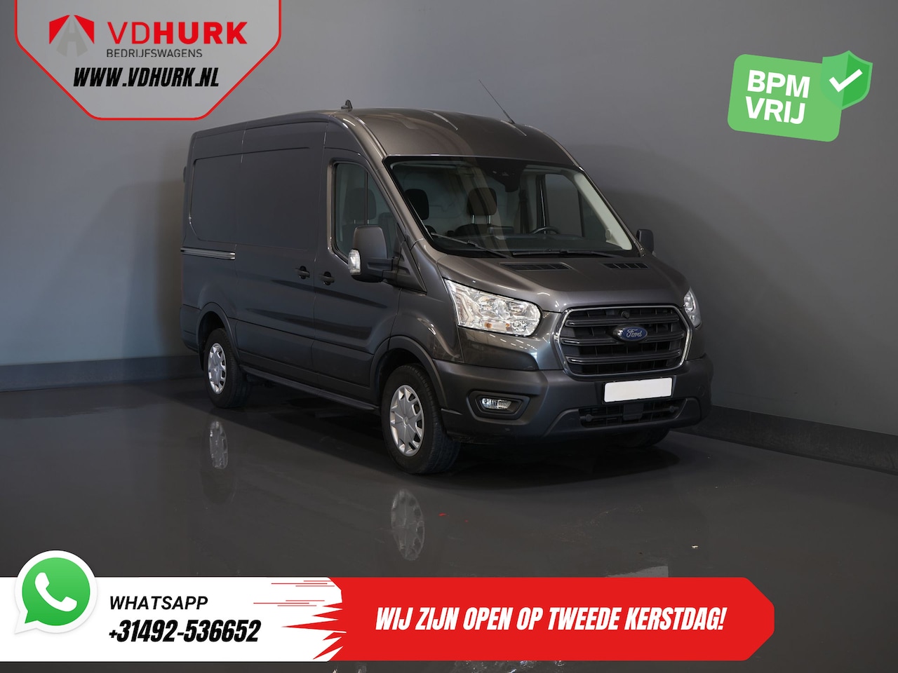 Ford Transit - 350 2.0 TDCI 170 pk Aut. L2H2 BPM VRIJ! Carplay/ Navi/ Camera/ Inrichting/ Trekhaak/ PDC/ - AutoWereld.nl