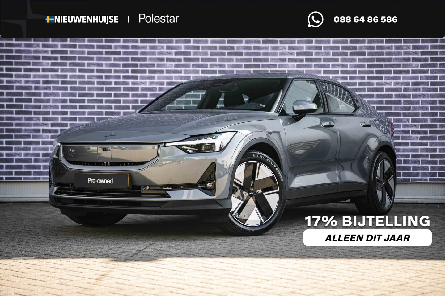 Polestar 2 - Long Range Dual Motor 82 kWh Plus | Pilot pack | Climate pack | Pixel LED koplampen | Pano - AutoWereld.nl