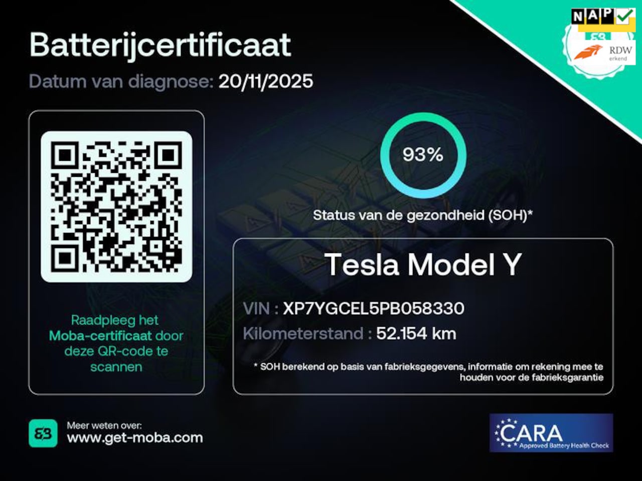 Tesla Model Y - Performance AWD 75 kWh 93% SOH NL-AUTO Tesla Garantie - AutoWereld.nl
