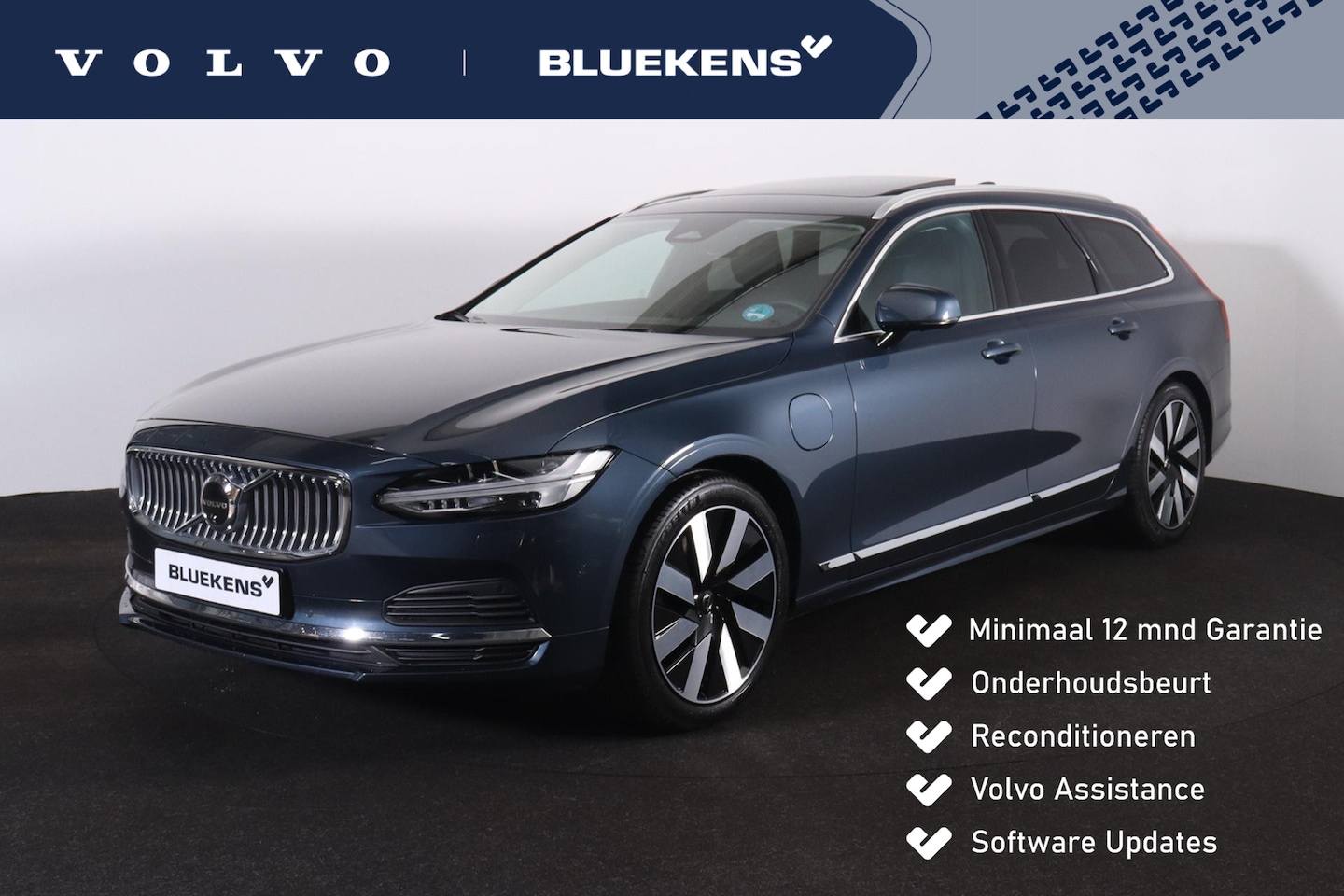 Volvo V90 - T6 Recharge AWD Plus Bright - Panorama/schuifdak - IntelliSafe Assist & Surround - 360º Ca - AutoWereld.nl