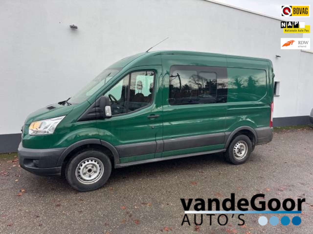 Ford Transit - 350 2.2 TDCI L2H2 DC Ambiente 350 2.2 TDCI L2H2 DC Ambiente, '15, 6-pers., camera, navi, standkachel ! - AutoWereld.nl