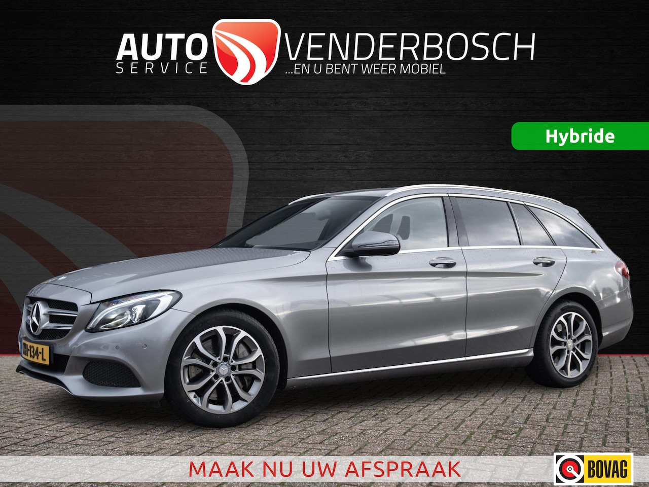 Mercedes-Benz C-klasse Estate - 350 e Lease Edition | LED | Trekhaak | Half Leder | Elektrische achterklep - AutoWereld.nl