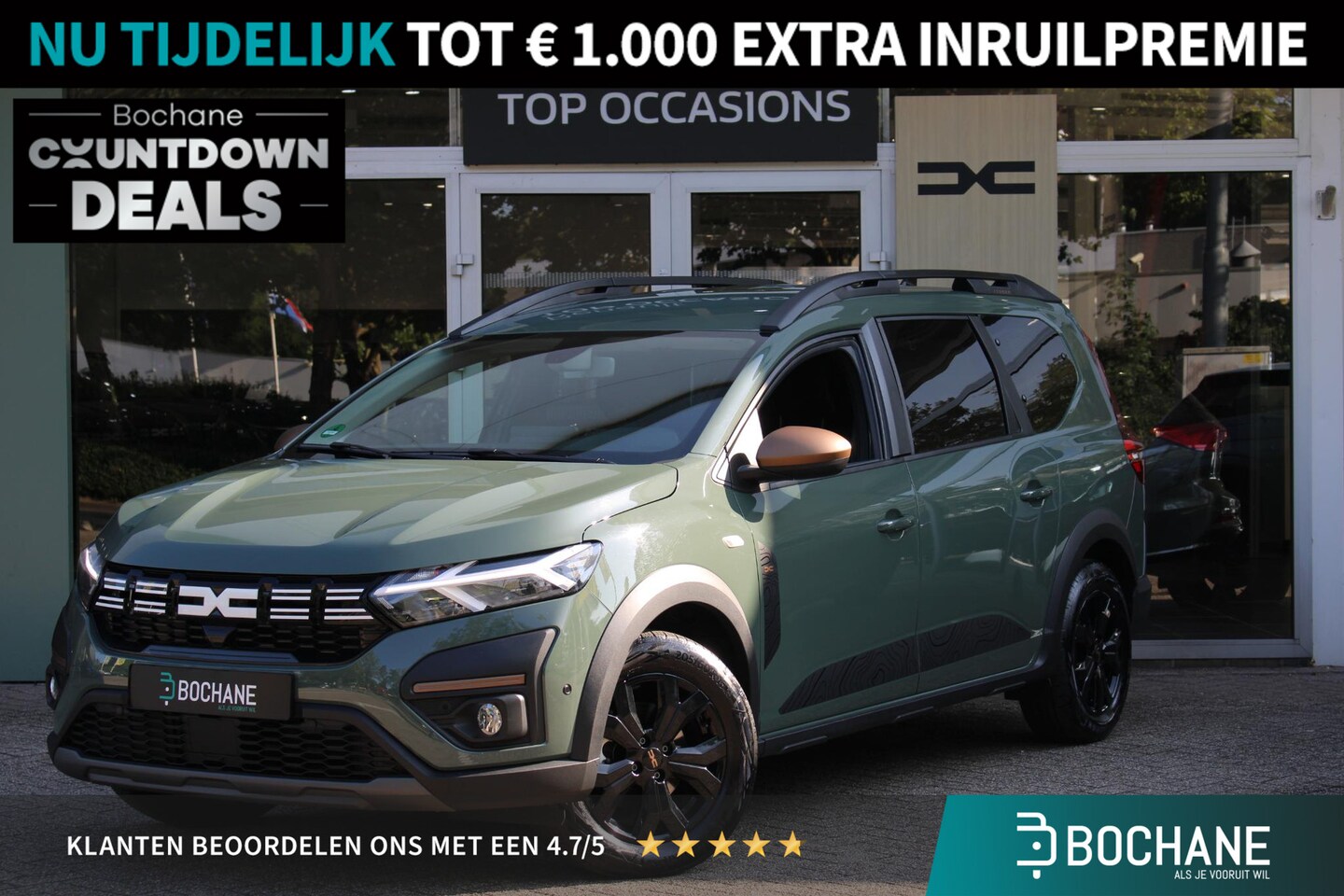 Dacia Jogger - 1.6 Hybrid 140 Extreme 7p. | Climate Control | Achteruitrijcamera | Navigatie | Parkeersen - AutoWereld.nl