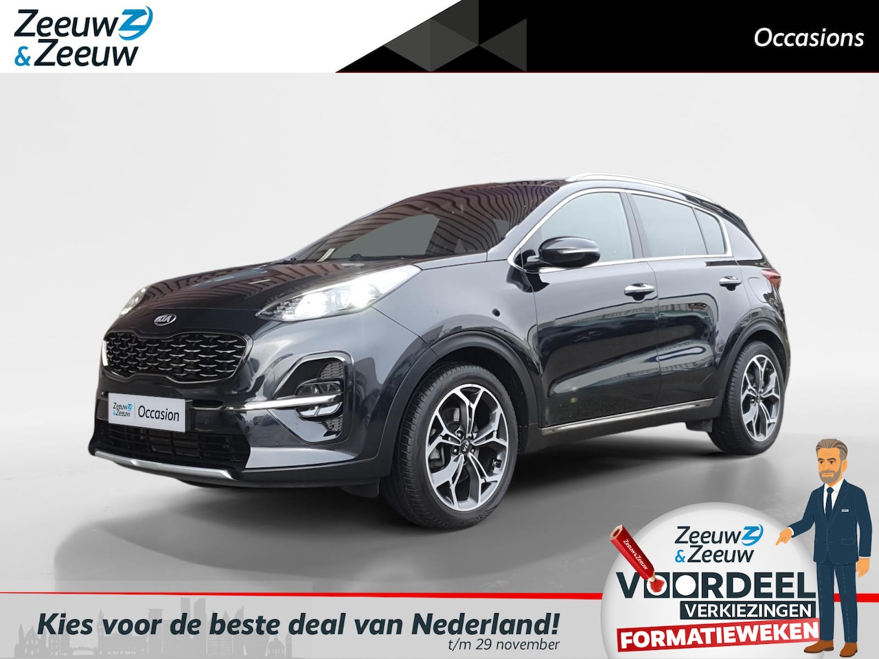Kia Sportage - 1.6 T-GDI GT-Line | Trekhaak | Panorama schuifdak | Lederen bekleding | Navigatie | Camera - AutoWereld.nl