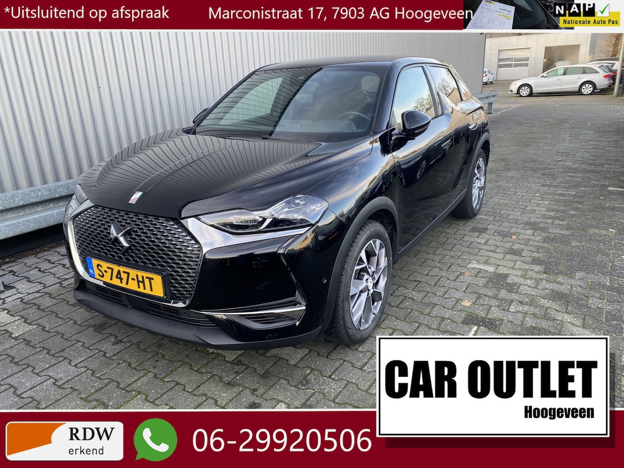 DS 3 Crossback - E-Tense Rivoli 50 kWh 42Dkm, Leer, Clima, Stoelvw, DAB+, Navi, CarPlay, 360'Cam, Matrix LE - AutoWereld.nl