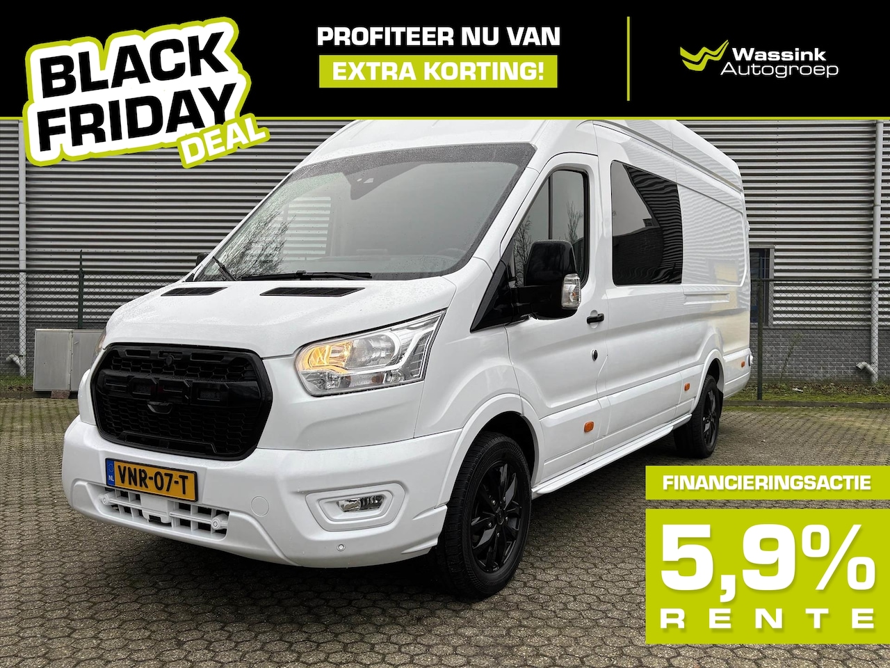Ford Transit - 350 2.0TDCI L4H3 AUTOMAAT BLACK FRIDAY DEAL | Uniek! | 5 pers. | volledig geïsoleerd | - AutoWereld.nl