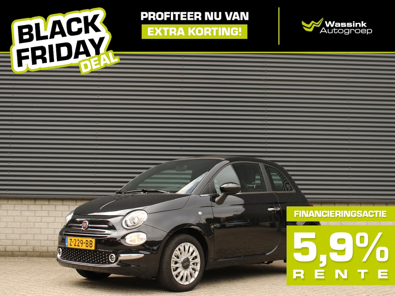 Fiat 500 C - BLACK FRIDAY DEAL I Dolcevita Finale Cabrio Hybrid 70pk I Cruise Control I Panoramadak I A - AutoWereld.nl