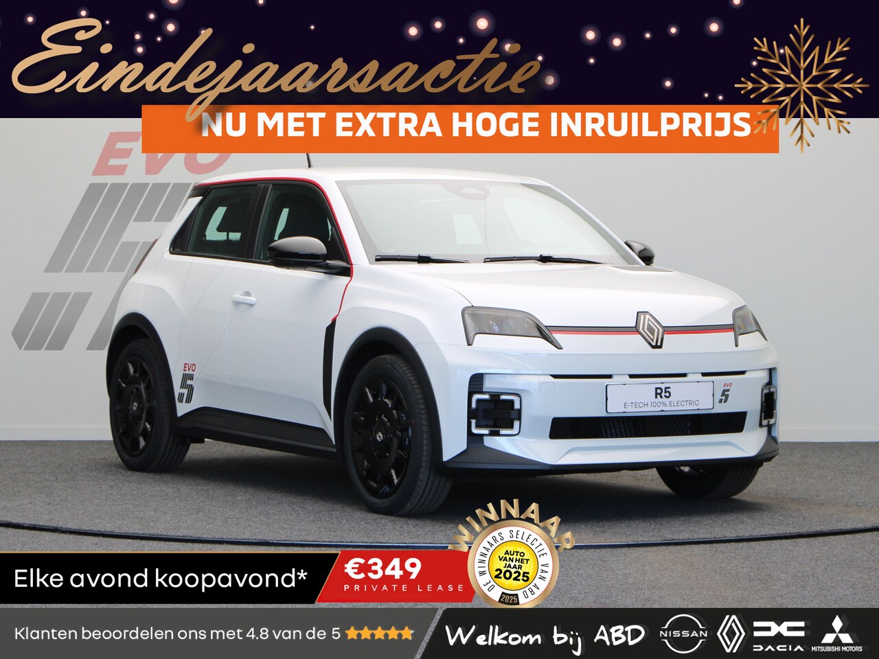 Renault 5 - EVO Urban Range 120pk 40 kWh | Exclusief bij ABD | Vol opties | Sportief design | Carbon | - AutoWereld.nl