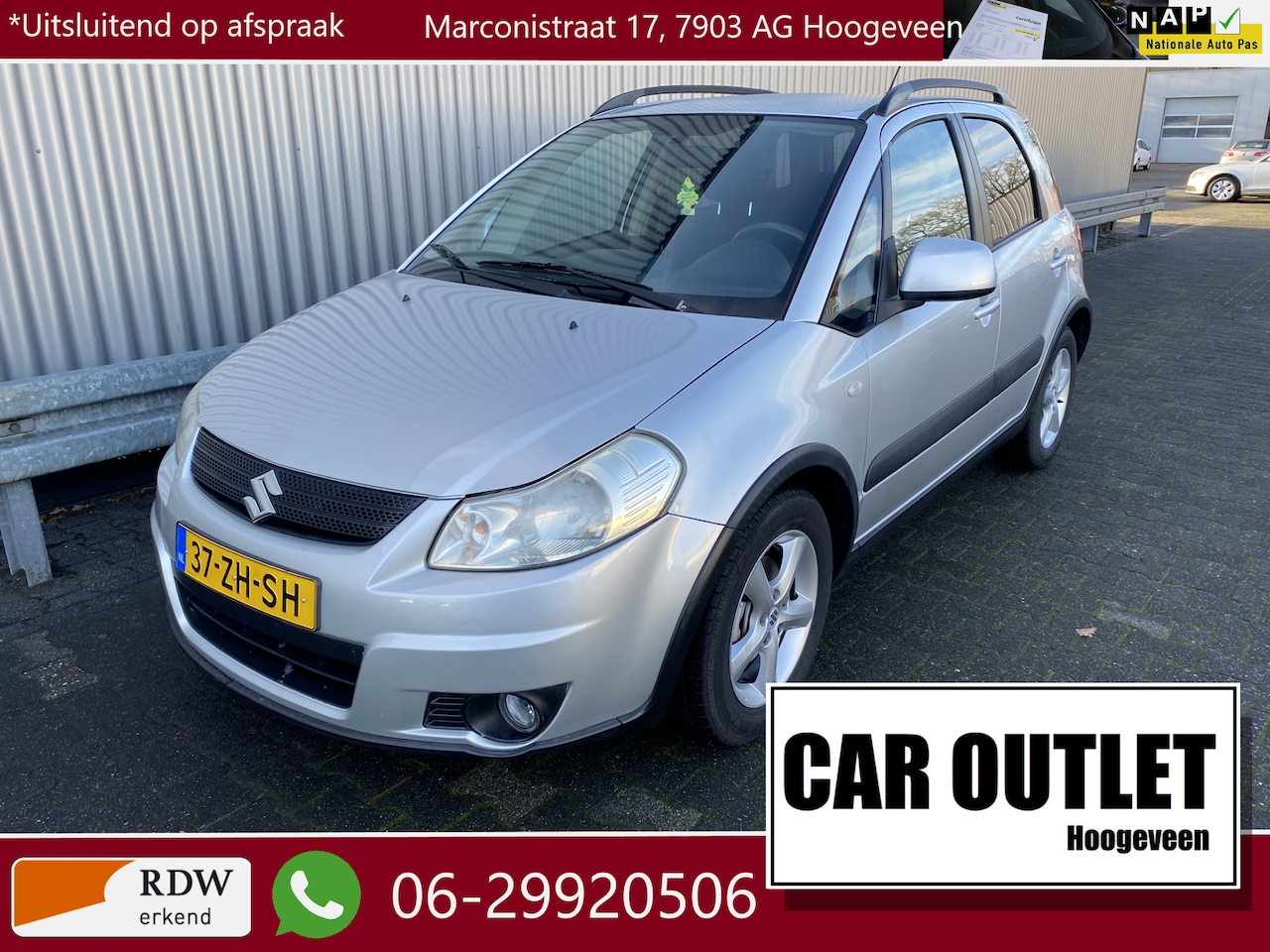 Suzuki SX4 - 1.6 Shogun met Hoge instap, A/C, LM, Trekh, nw. APK – Inruil Mogelijk – - AutoWereld.nl