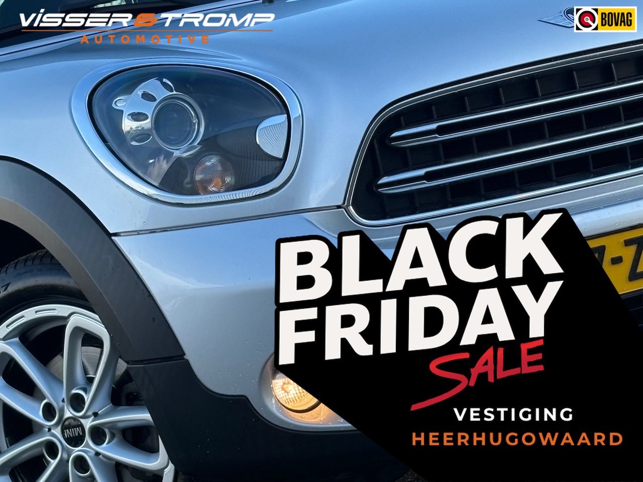 MINI Countryman - 1.6 Cooper Knockout Edition - Crystal Silver&Black - Navigatie/Bluetooth/17'' Spoke Silver - AutoWereld.nl