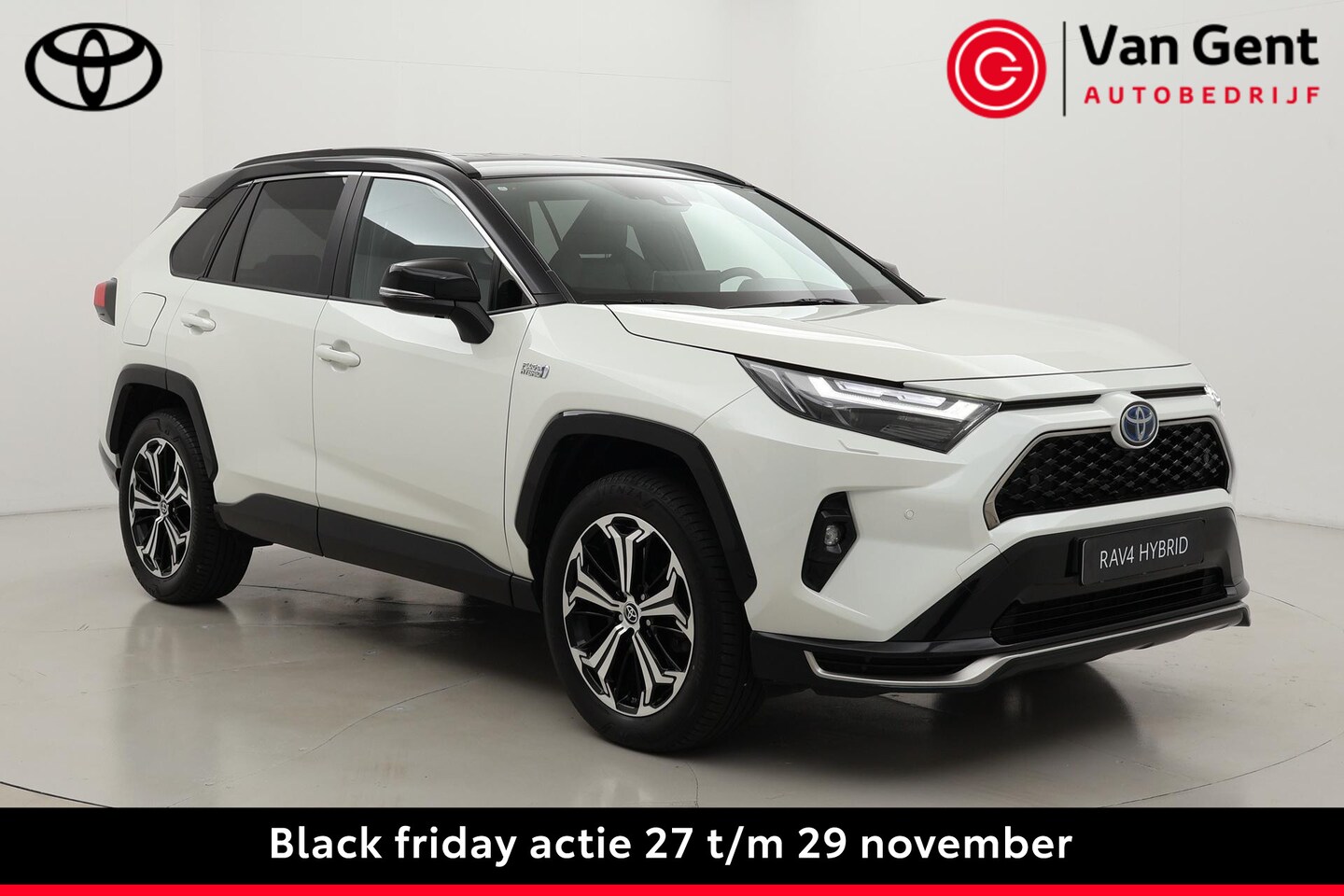 Toyota RAV4 - 2.5 Plug-in Hybrid AWD Bi-Tone | Trekhaak | Navigatie | Leder | 19 inch | Dodehoek detecti - AutoWereld.nl