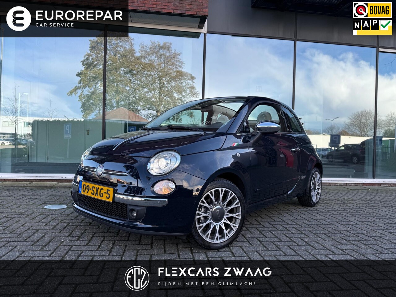 Fiat 500 C - 0.9 TwinAir Lounge - Automaat - Leder - Climate - Parkeerhulp - Org.NL - AutoWereld.nl