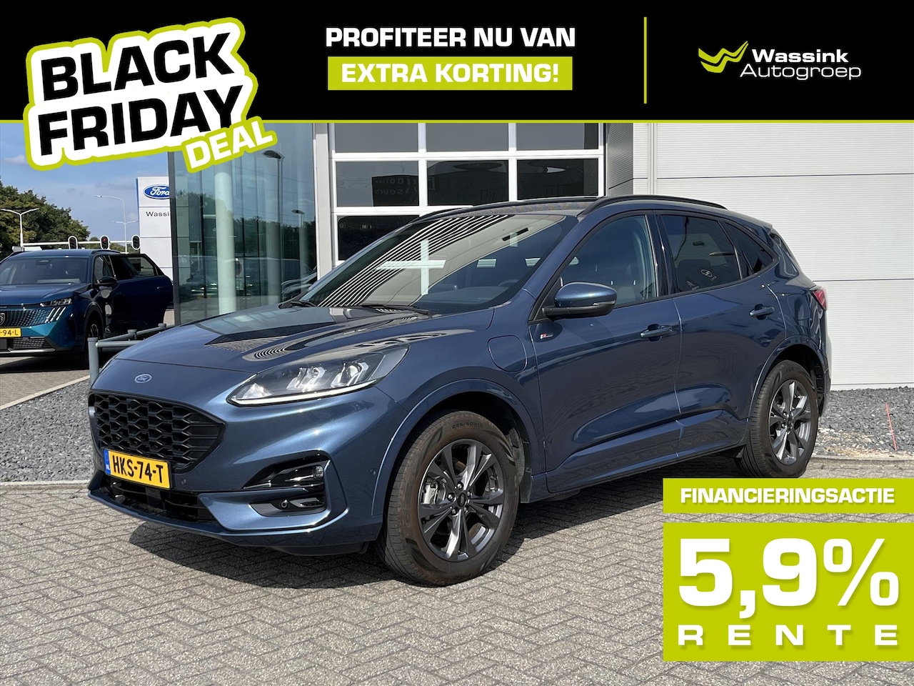 Ford Kuga - 2.5 PHEV e-CVT 225pk ST-Line BLACK FRIDAY DEAL | Navigatie | Parkeer camera en sensoren vo - AutoWereld.nl
