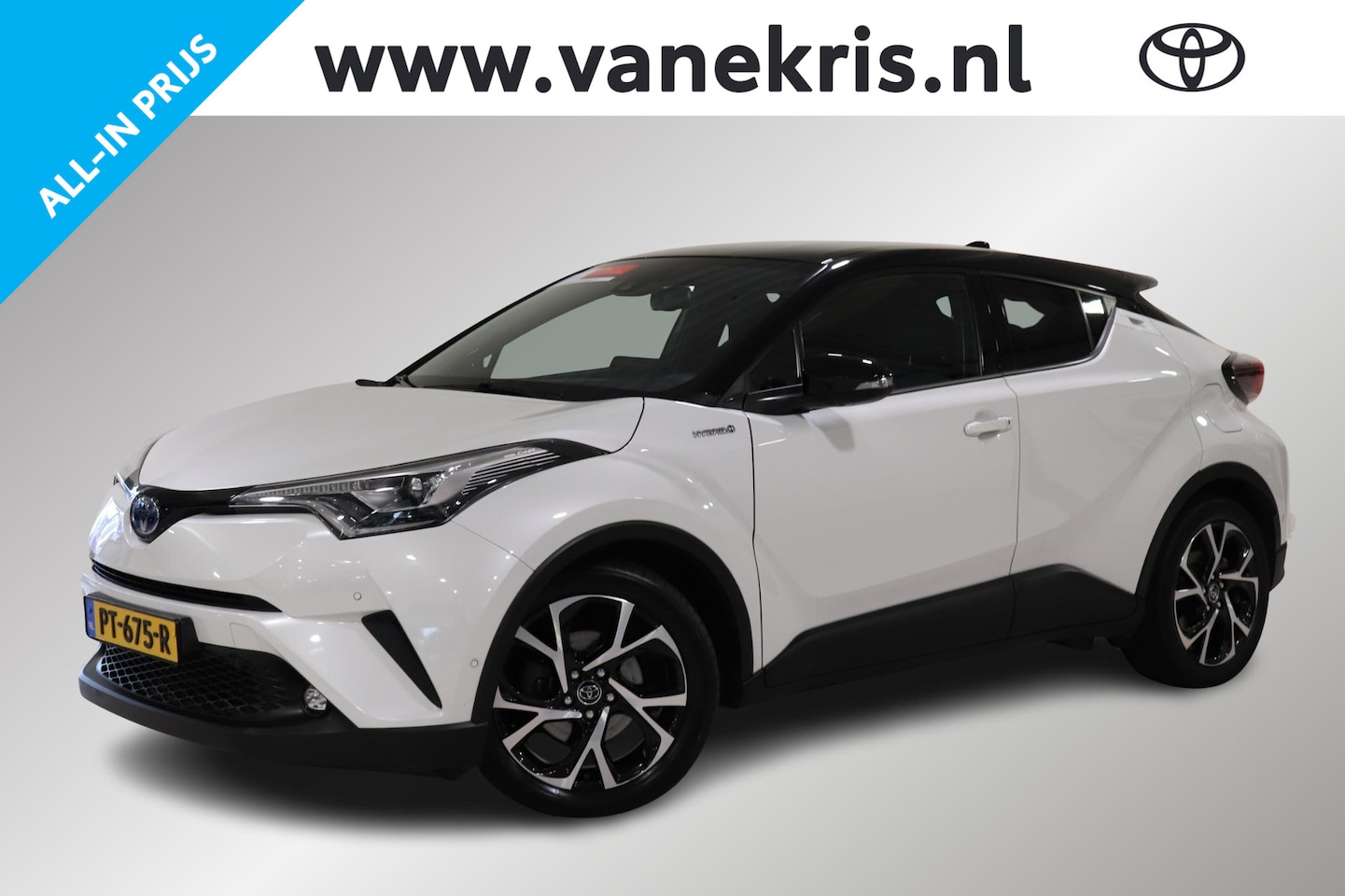 Toyota C-HR - 1.8 Hybrid Bi-Tone 1.8 Hybrid Bi-Tone, Stuur & Stoel verwarming, Sensoren, Cruise & Climate Control, Camera! - AutoWereld.nl