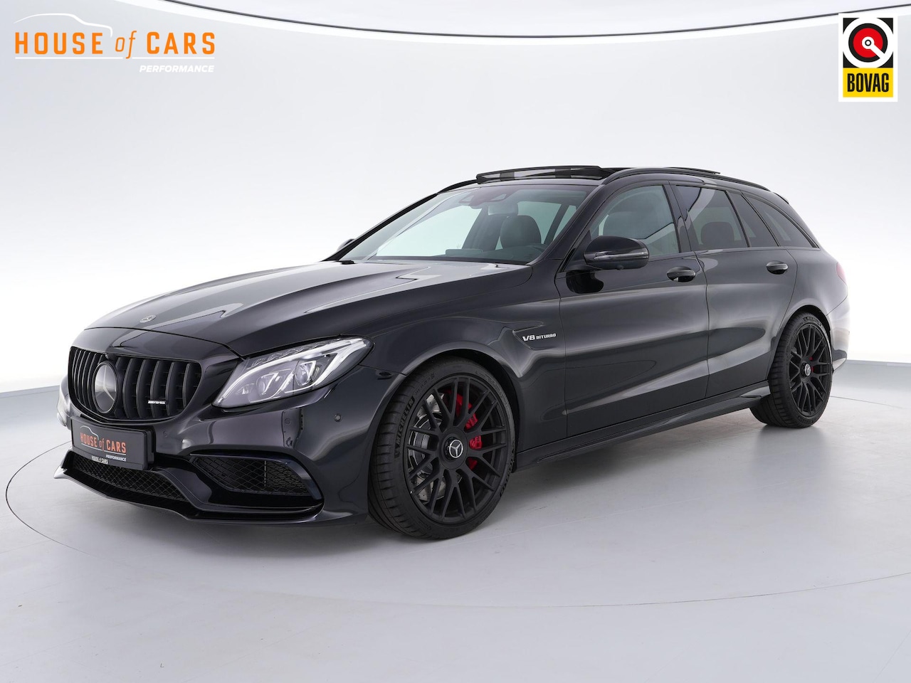 Mercedes-Benz C-klasse Estate - C63S AMG 510pk |carbon|memory|head-up|panoramadak|360 camera|Burmester|stoelventilatie|bli - AutoWereld.nl