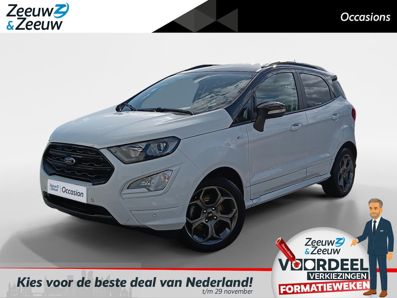 Ford EcoSport - 1.0 EcoBoost ST-Line Navigation Parkeercamera | Stoelverwarming | Navigatie - AutoWereld.nl
