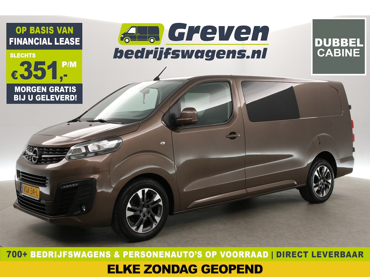 Opel Vivaro - 2.0 CDTI L3H1 | DC | 360° CAM | Airco | Cruise | Trekh. | Carplay | Stoelverw. - AutoWereld.nl