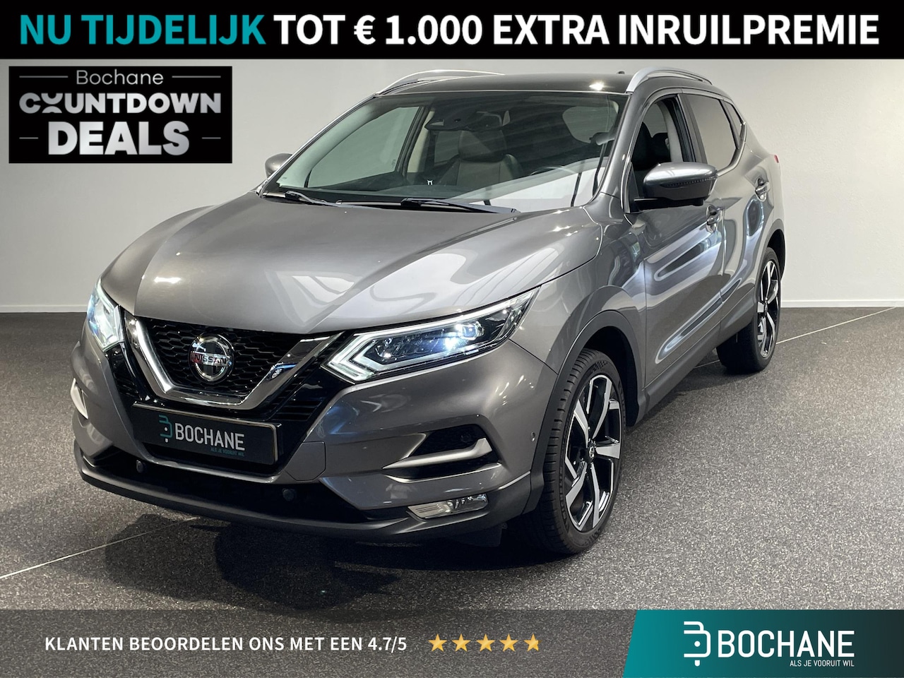 Nissan Qashqai - 1.3 DIG-T Tekna + Airco | Navigatie | | Leder | Camera - AutoWereld.nl