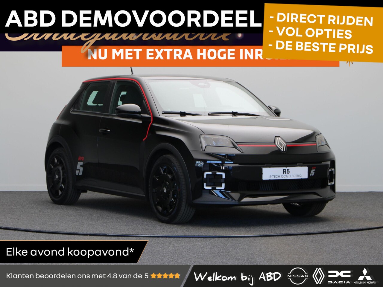 Renault 5 - EVO Urban Range 120pk 40 kWh | Exclusief bij ABD | Vol opties | Sportief design | Carbon | - AutoWereld.nl