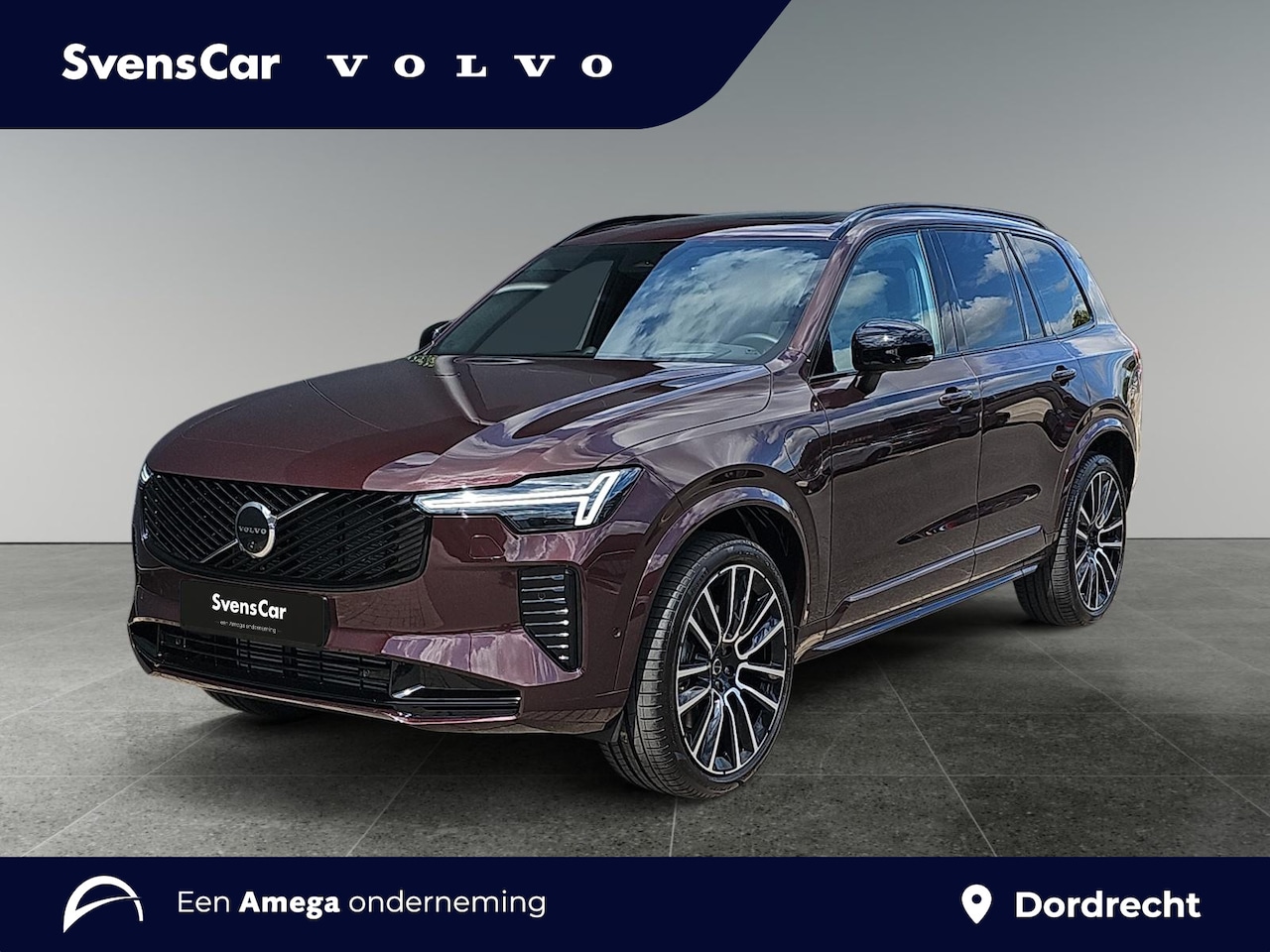 Volvo XC90 - 2.0 T8 Plug-in hybrid AWD Ultra Dark | Mulberry Red | Luchtvering | Bowers & Wilkins Audio - AutoWereld.nl